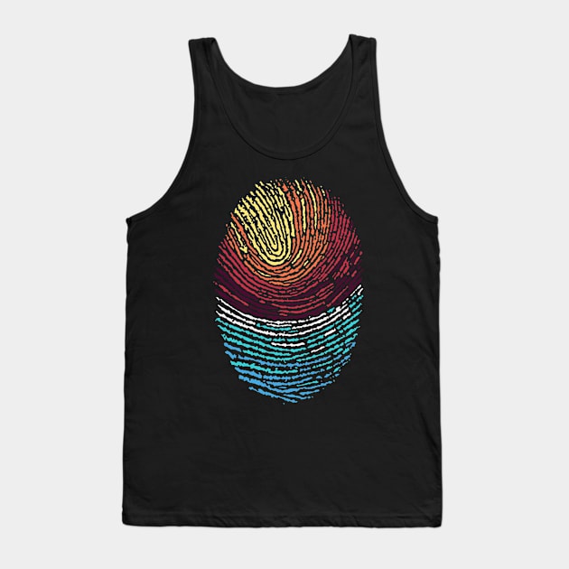 Fingerprint Sunset Tank Top by Tobe_Fonseca